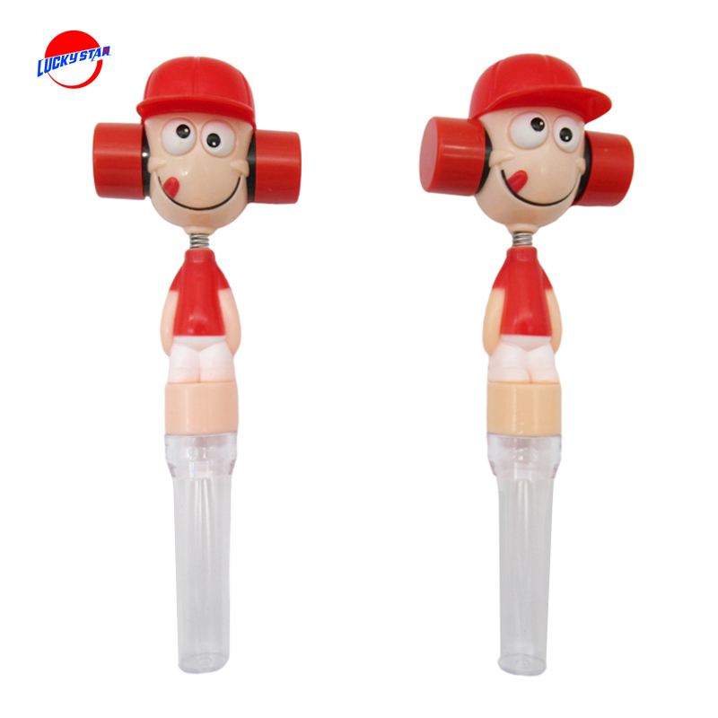 candy toy with shaking football player